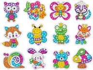 Zabawki kreatywne - Jokomisiada Haft diamentowy zestaw kreatywny NAKLEJKI ZWIERZĄTKA wyklejanka ZA4663 - miniaturka - grafika 1