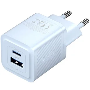 Ładowarka sieciowa, Vention, FEQL0-EU, USB-C, USB- A, 30W/30W , GaN (niebieska) - Ładowarki do telefonów - miniaturka - grafika 1