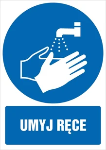 Tabliczka Umyj ręce 30x42cm PCV 3mm - Akcesoria BHP - miniaturka - grafika 1