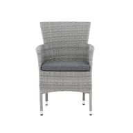 Fotele i krzesła ogrodowe - Malina krzesło ogrodowe z poduszka ogrodowa szary. - miniaturka - grafika 1