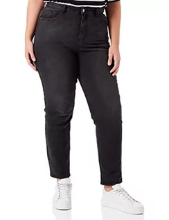 Spodnie damskie - Vila Vimommie Dl Hw Mom Blk-Noos dżinsy damskie, czarny denim, 36W / 32L - grafika 1