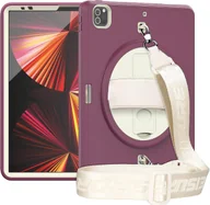 Etui do tabletów - Etui do iPad Pro 11/Air 5/4 z Podstawką i Paskiem na Ramię Bordowe - miniaturka - grafika 1