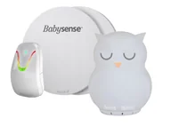 Elektroniczne nianie i monitory oddechu - BabySense Monitor oddechu 7 + Sówka EMMA lampka LED dla dziecka z funkcją głośnika na Bluetooth - miniaturka - grafika 1
