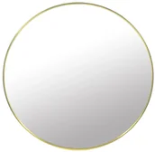 Lustra - Złote lustro w aluminiowej ramie 50 cm N7-M09 - miniaturka - grafika 1