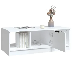 Lumarko Stolik kawowy, biały, 102x50x36 cm, materiał drewnopochodny - Ławy i stoliki kawowe - miniaturka - grafika 7