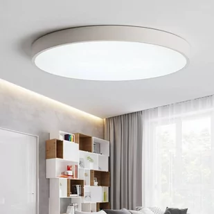 Abigali LAMPA sufitowa MODERN MD1001-30-BW-W Abigali okrągła OPRAWA metalowa LED 20W 3000K plafon biały MD1001-30-BW-W - Lampy sufitowe - miniaturka - grafika 1
