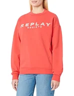 Bluzy damskie - Replay Bluza damska, 155 czereśniowa czerwień, S - miniaturka - grafika 1