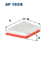 Filtry powietrza - Filtron AP 193/8 FILTR POWIETRZA LEWY JAGUAR F-PACE 15-, XF 15-, XE -15 AP193/8 - miniaturka - grafika 1