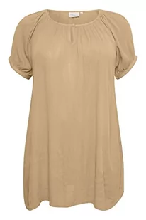 Kaffe Curve Kcami SS Tunic Koszula damska, Dąb Petrified, 46/du?y rozmiar - Koszule damskie - miniaturka - grafika 1