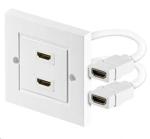 MicroConnect HDMI wall socket 2 port white HDMWALL2 - Adaptery i przejściówki - miniaturka - grafika 2
