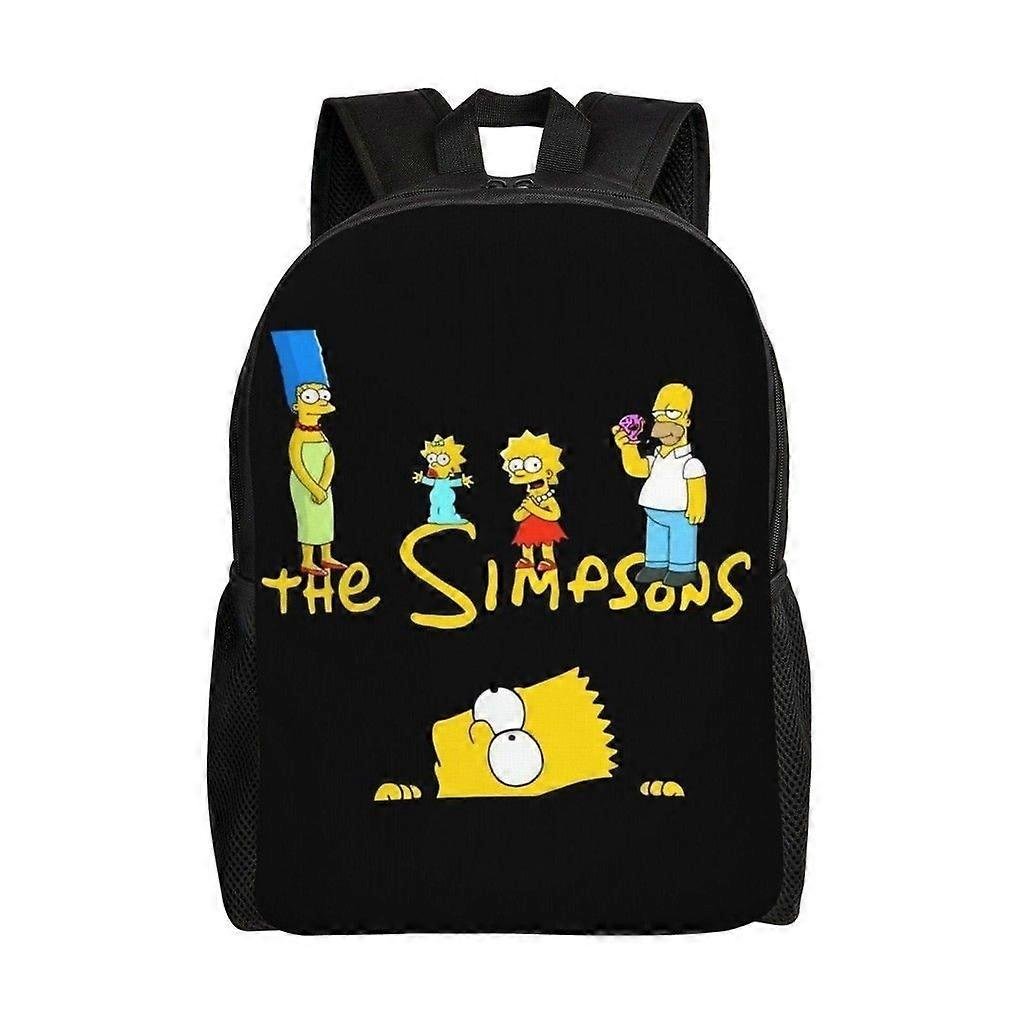 Wszechstronny plecak Simpsonów Zmywalny plecak szkolny w stylu casual Modna torba na komputer z tkaniny Oxford Unisex-hjka2801