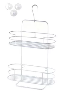 CARL WHITE Półka łazienkowa h33x25x9.5cm 2 poziomy - Półki łazienkowe - miniaturka - grafika 1