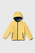 Kurtki i płaszcze dla chłopców - Guess kurtka dwustronna dziecięca kolor żółty - miniaturka - grafika 1
