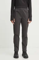 Spodnie damskie - Helly Hansen spodnie sportowe Rask damskie kolor szary proste medium waist 63376 - miniaturka - grafika 1