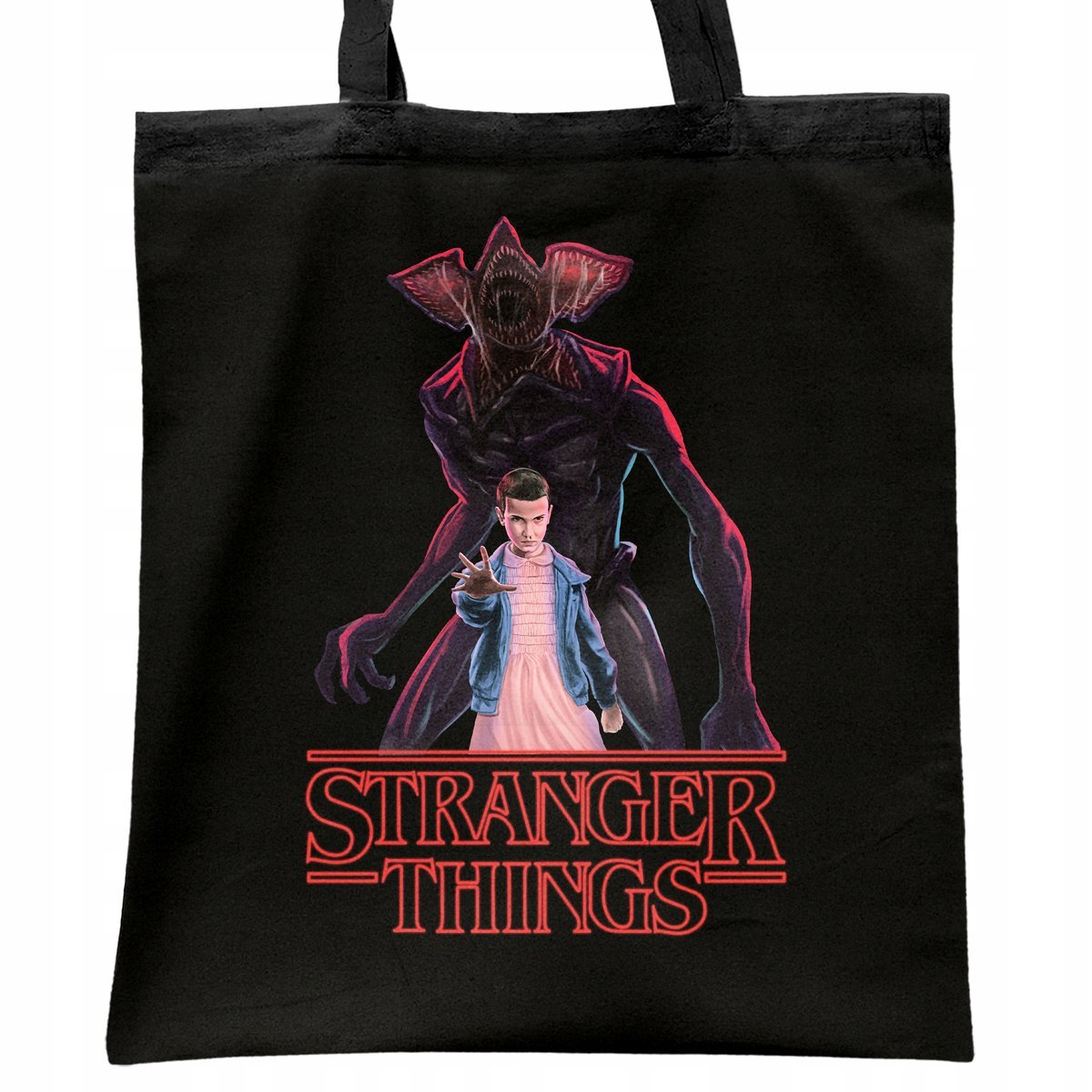 Torba bawełniana czarna Stranger Things Eleven Hawkins Dla Fanów Serialu
