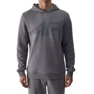 Bluzy męskie - Bluza Męska 4F Z Kapturem Ciepła Dresowa Bawełna Kangurek SM1464 25S r. XXL - miniaturka - grafika 1
