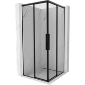 Kabiny prysznicowe - Mexen Rox Duo kabina prysznicowa rozsuwana 80 x 80 cm, czarna ramka, czarna - 8C2D-080-080-70-70 - miniaturka - grafika 1