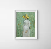 Plakaty - Plakat w stylu retro Dziewczyna w bieli Vincent van Gogh - miniaturka - grafika 1