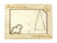 Ramki na zdjęcia - Bichon frise ramka na zdjęcie z psem grawer - miniaturka - grafika 1