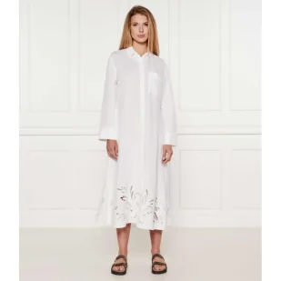 Tommy Hilfiger Lniana sukienka z paskiem - Sukienki - miniaturka - grafika 1