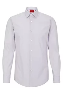 HUGO Męska koszula Koey Slim Fit z łatwej do prasowania bawełnianej popeliny, Light/Pastel Purple535, 38 - Koszule męskie - miniaturka - grafika 1