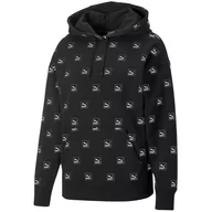 Bluzy sportowe damskie - Bluza damska Puma Brand Love AOP Hoodie FL - miniaturka - grafika 1