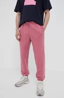 Spodnie męskie - adidas spodnie dresowe kolor różowy gładkie - miniaturka - grafika 1
