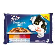 Sucha karma dla kotów - Felix FANTASTIC DUO MP MIĘSO 4X100G zakupy dla domu i biura! 12342752 - miniaturka - grafika 1