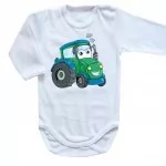 Body dla niemowląt - Body Niemowlęce Zielony Traktorek - grafika 1