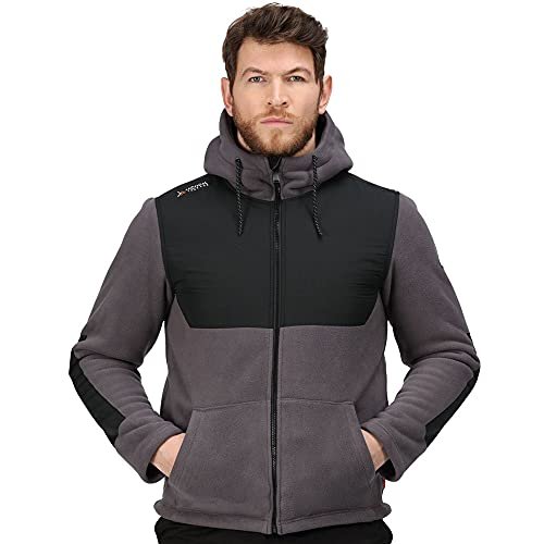 Regatta Męska profesjonalna męska kurtka z kapturem garnizonowa, kurtka polarowa (1 szt.)