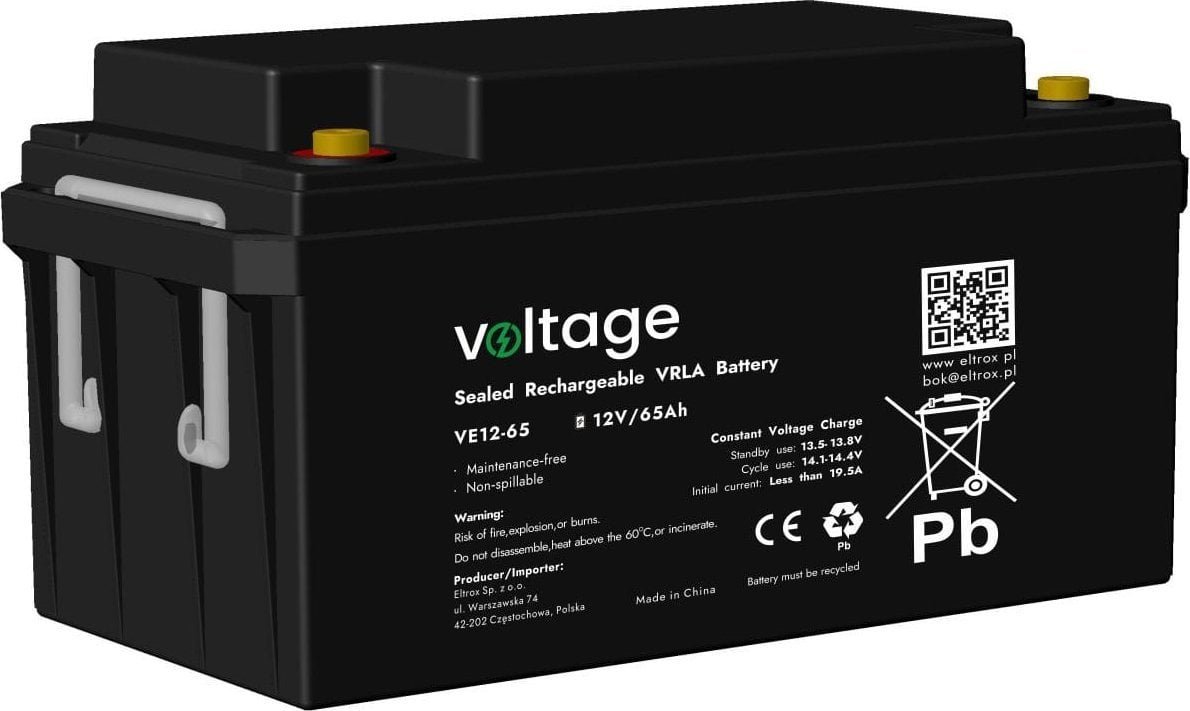 Akumulator AGM Voltage 12V 65Ah VE12-65