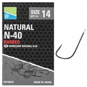 Inne akcesoria dla wędkarzy - HACZYKI Z ZADZIOREM Z ŁOPATKĄ PRESTON NATURAL N-40 HOOKS r. 16 - miniaturka - grafika 1