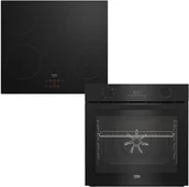 Zestawy AGD - Zestaw AGD do zabudowy Beko Piekarnik BBIE17300B + Płyta indukcyjna HII 64401 MT - miniaturka - grafika 1