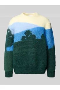 Sweter o kroju regular fit z dzianiny z dodatkiem wełny i wełny z alpaki - Lacoste - Swetry męskie - miniaturka - grafika 1