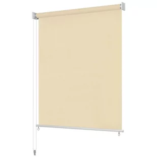 vidaXL Roleta zewnętrzna, 160x230 cm, kremowa - Rolety - miniaturka - grafika 1
