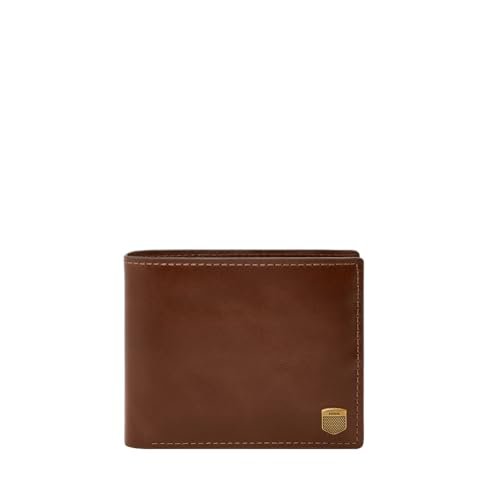 Fossil Hayes męski portfel Bi-Fold, brązowy, brązowy, S
