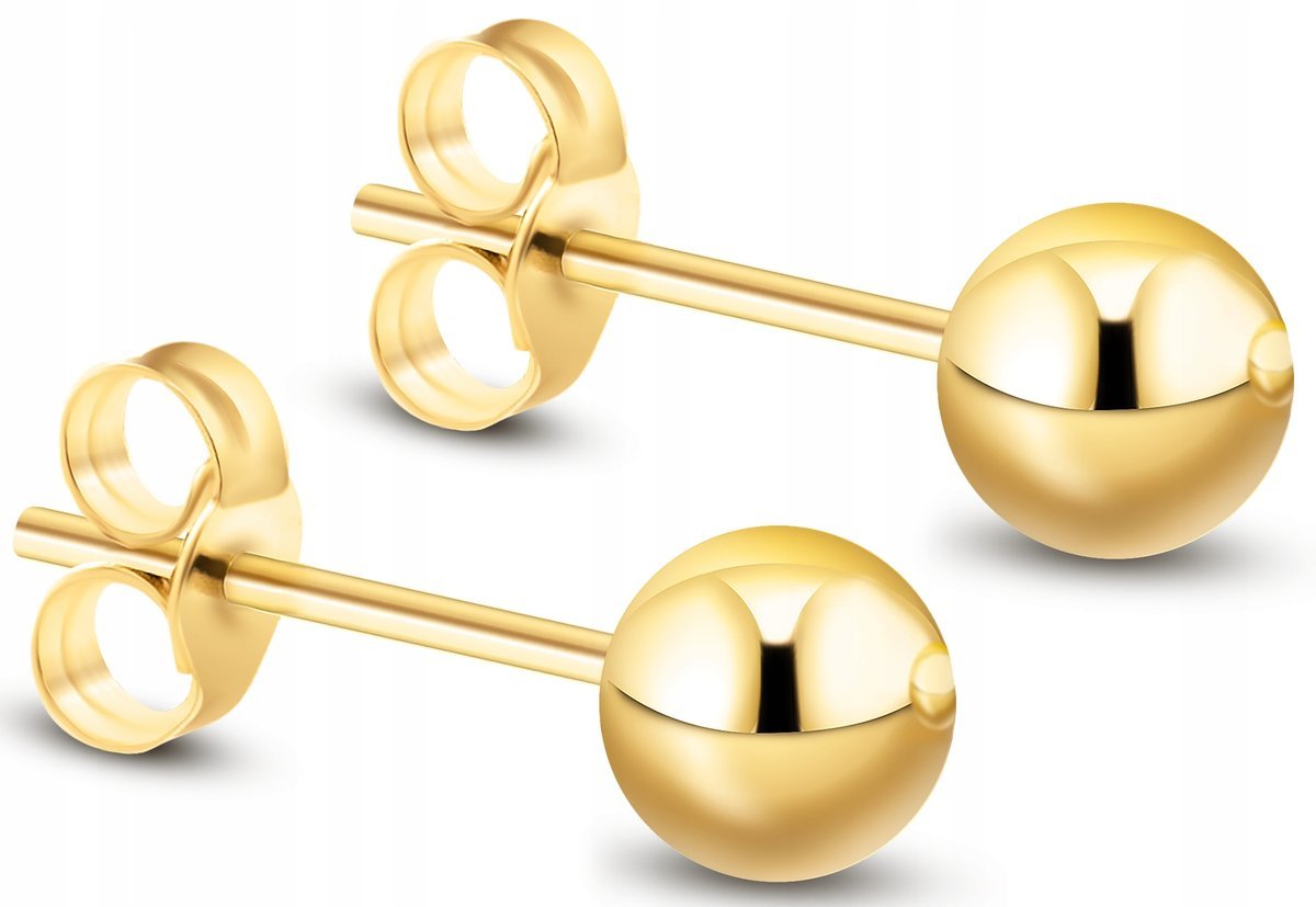 KLASYCZNE ZŁOTE KOLCZYKI KULKI KULECZKI 4 MM 8KT 333