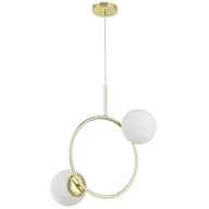 Lampy sufitowe - NOWOCZESNA LAMPA WISZĄCA KLASYCZNE ZŁOTO LEDO W2 - miniaturka - grafika 1
