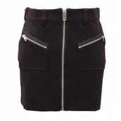Spódnice - Diesel Czarna Spódniczka Prosta Z Zamkiem I Kieszeniami Miejska 158 Kyb - miniaturka - grafika 1