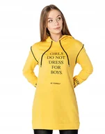 Bluzy damskie - Długa Bluza Damska Tunika Bawełniana 11850-6 r XL - miniaturka - grafika 1