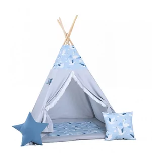 SowkaDesign Namiot tipi dla dzieci, bawełna, okienko, poduszka, łabędzi wiatr - Namioty i tipi dla dzieci - miniaturka - grafika 1