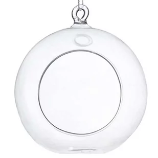 PartyDeco Dekoracja szklana "Kula świecznik", 10 cm, 4 szt KSS10 - Gadżety na imprezę - miniaturka - grafika 1