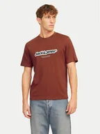 Koszulki męskie - Jack&Jones T-Shirt Vesterbro 12265740 Brązowy Relaxed Fit - miniaturka - grafika 1