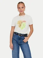 Koszulki i topy damskie - ONLY T-Shirt 15303212 Biały Regular Fit - miniaturka - grafika 1