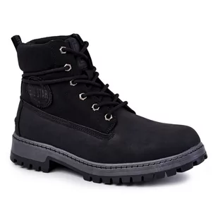 Męskie Botki Trapery Memory Foam Big Star KK174206 Czarne - Buty trekkingowe męskie - miniaturka - grafika 1