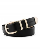 Paski - Pasek Damski Do Spodni Skórzany Skóra Naturalna PUCCINI Czarny PAD206L-Z-1 - miniaturka - grafika 1