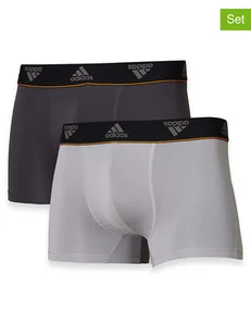 adidas Bokserki (2 pary) w kolorze jasnoszarym i antracytowym - Majtki męskie - miniaturka - grafika 1