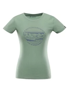Koszulki sportowe damskie - Alpine Pro Koszulka funkcyjna "Giddela" w kolorze zielonym - grafika 1