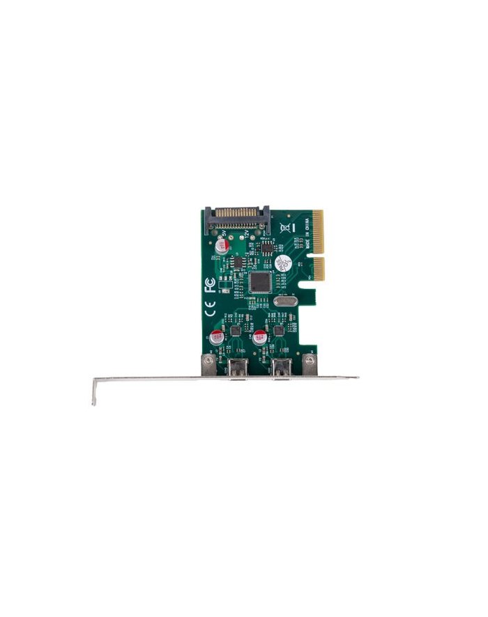 lanberg Karta sieciowa PCI EXPRESS X1 -> 2X USB-C 3.2 GEN 2X1 led low profile PCE-UC3-002