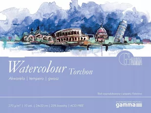 GAMMA Watercolour 270g Blok do akwareli 24x32 - Podobrazia, bloki, papiery - miniaturka - grafika 1